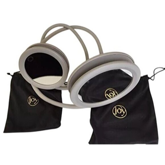 Joy Mangano JM Black NY Beauty Set of Cosmetic Cases and Hook mirrors - Picture 2 of 4